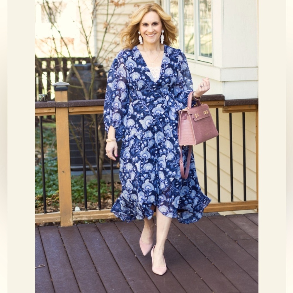 Anthropologie NWT Hutch Geo Paisley Floral Wrap Maxi Dress size XXS